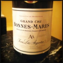 10 year old Bonnes-Mares grand cru burgundy and confit duck