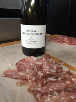British pepper salami and Morgon