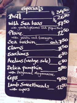 Seafood tapas and Txakoli