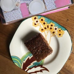 Turkish coffee cake and espresso