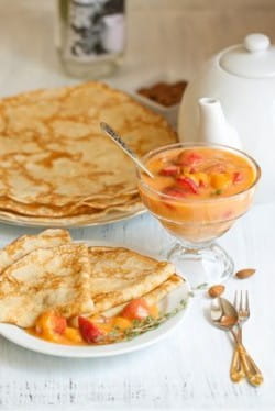Apricot brandy pancakes