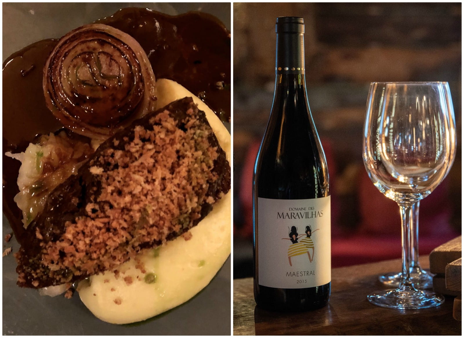 Slow-cooked beef cheek and Cotes du Rhone 