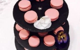 Moscato d’Asti and rose macarons