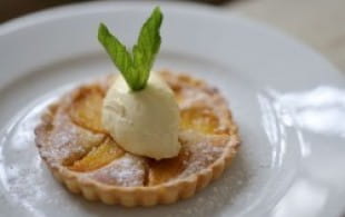Emily's peach and almond tart