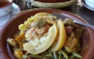 Chicken and vegetable tagine with southern French rosé