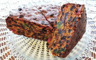 Christmas cake and Rutherglen muscat