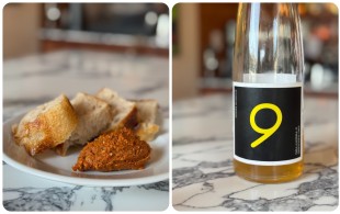 Orange wine and pesto trapanese