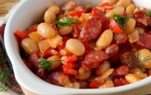 Pork and beans with Pierre Gonon St-Joseph