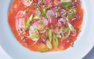 Smoked salmon and radish salad
