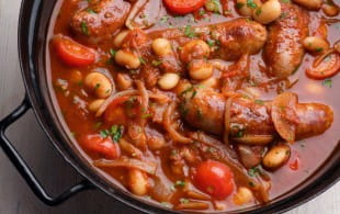 Tom Kerridge's sausage, tomato and butterbean stew 