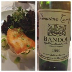 Brill with oxtail and Domaine Tempier Bandol