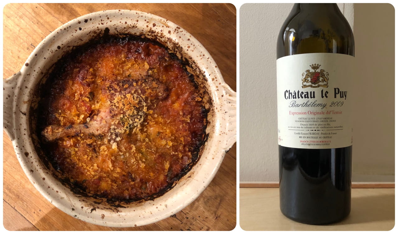 Cassoulet and red Bordeaux