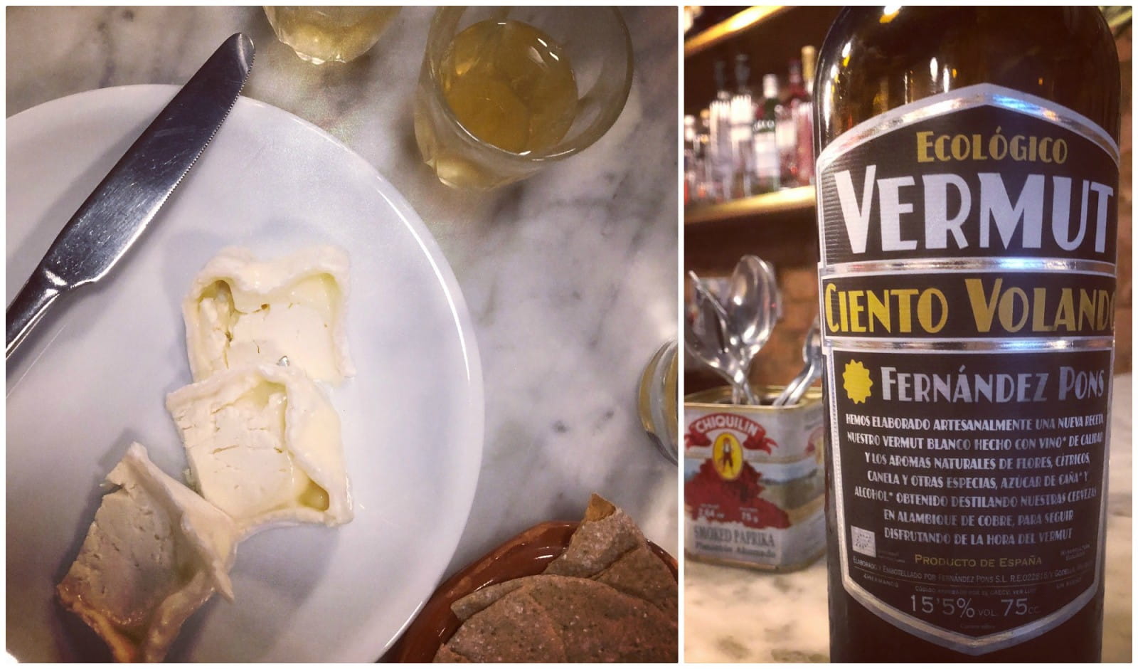 Chaource cheese paired with vermouth