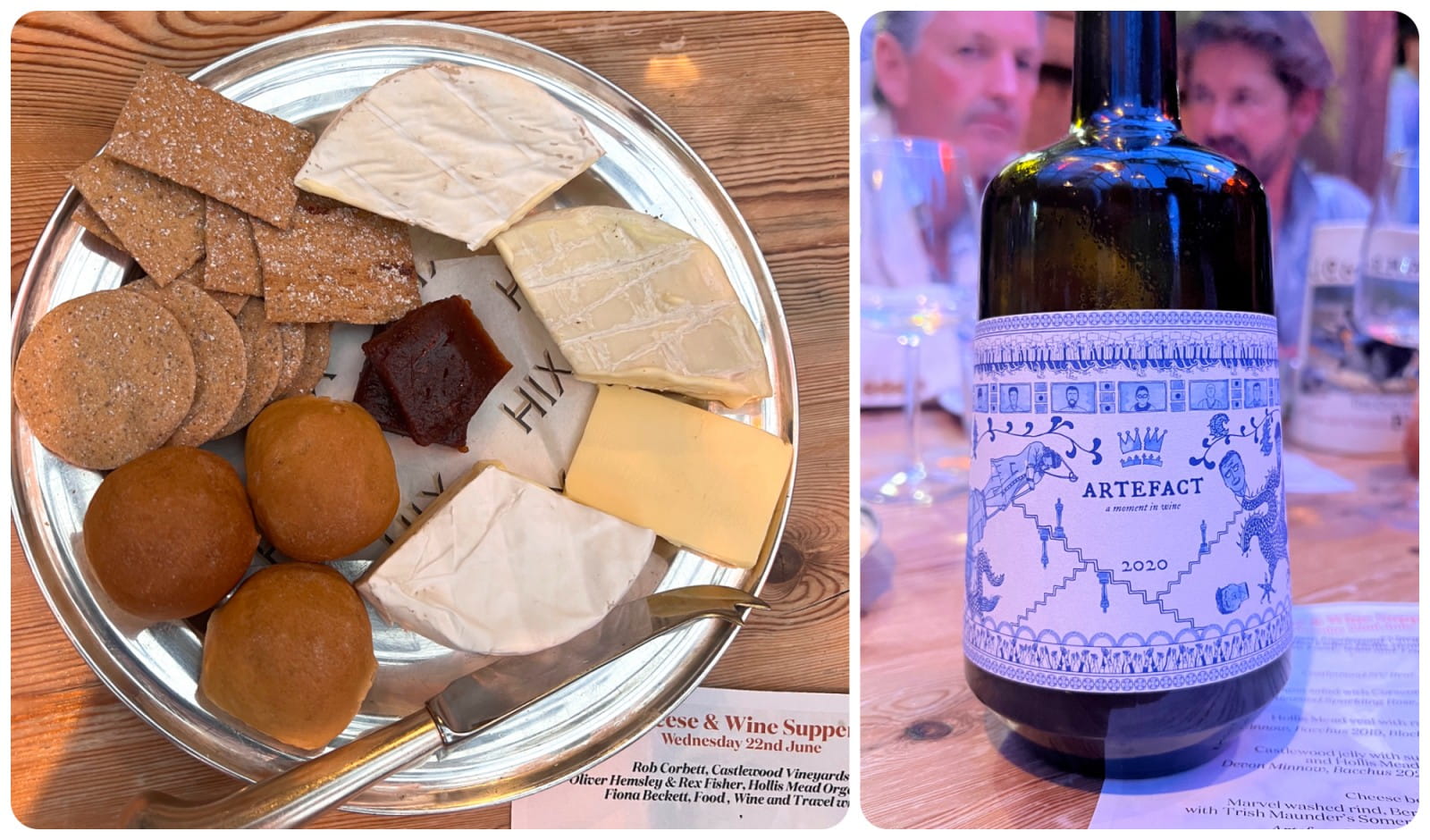 Camembert-style cheese and amphora-aged Bacchus