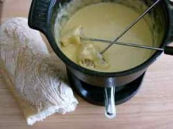 Cheese fondue and Chasselas