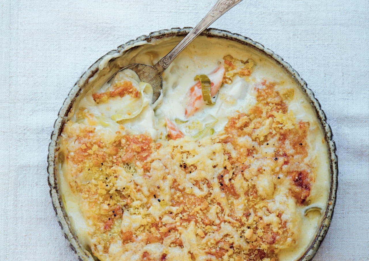 Cheesy Three-Root Bake