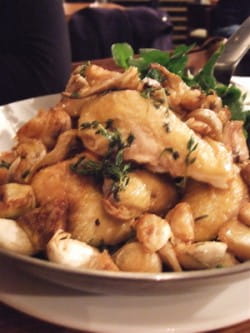 Chicken with 40 cloves of garlic and Thierry Puzelat Pinot Noir