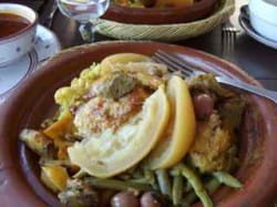 Chicken and vegetable tagine with southern French rosé