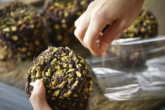 Honey & Co's chocolate and pistachio cookies