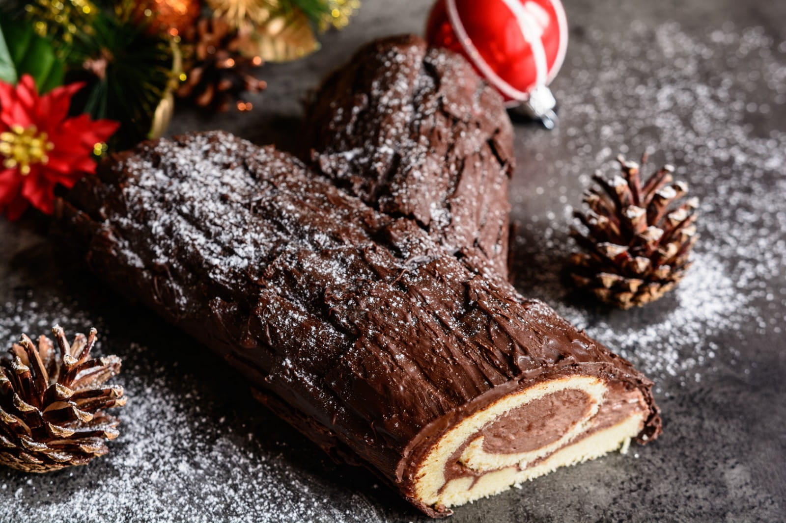 The best wine and liqueur pairings for a chocolate yule log