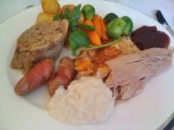 Roast turkey and Chivite Coleccion 125 reserva 2001 
