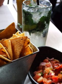 Citrus fizz and Mexican food