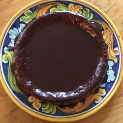 Chocolate and almond cake with auslese riesling