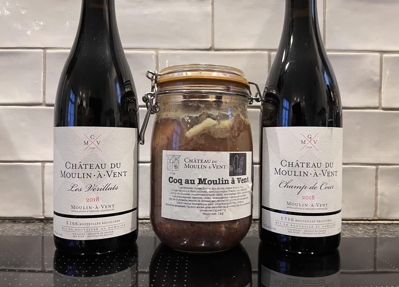 Coq au vin and Moulin-a-Vent