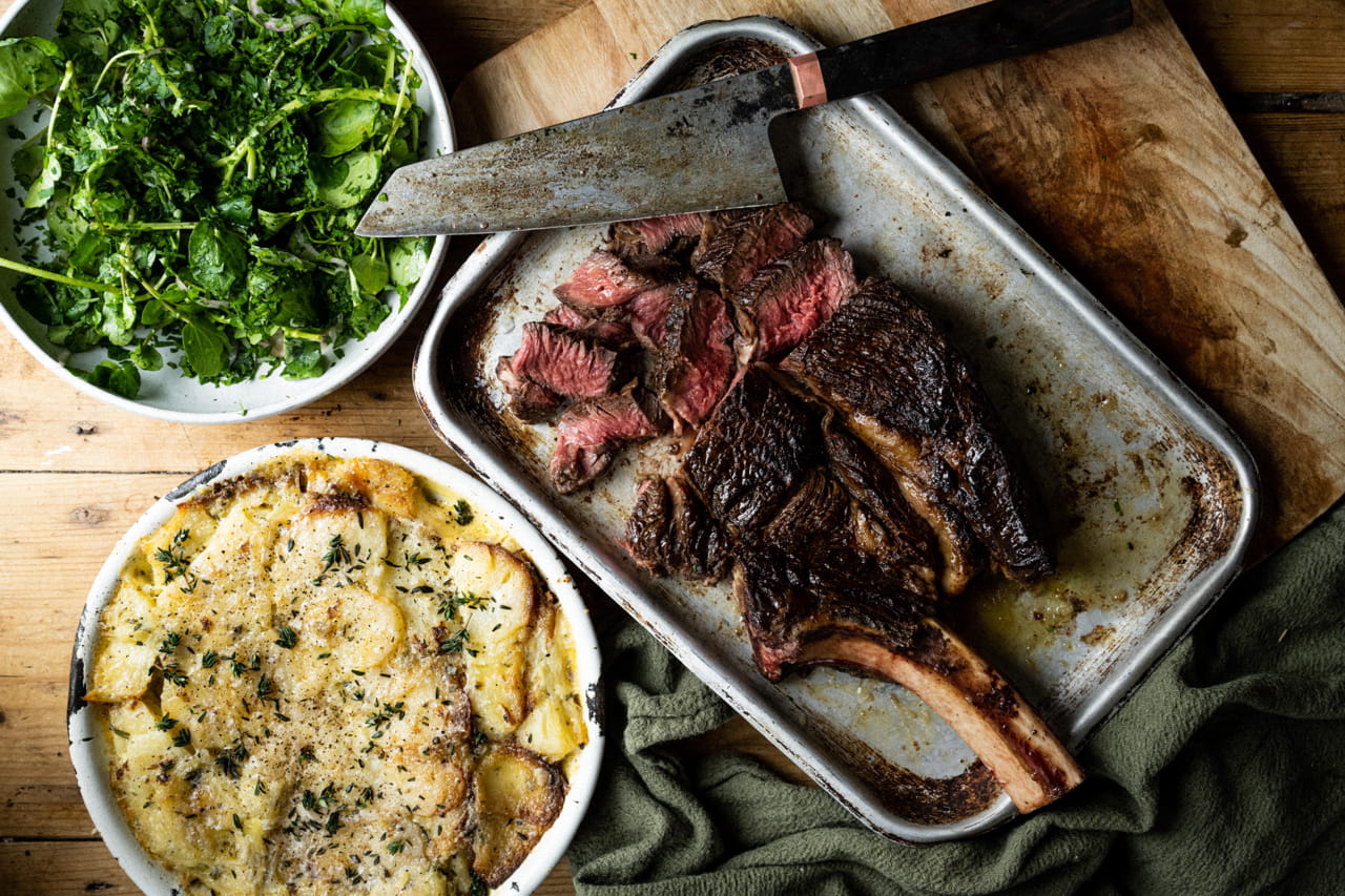 Côte de Boeuf with Dauphinoise Potatoes