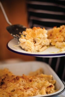 Crab macaroni cheese