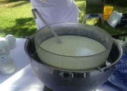 Chilled cucumber and garlic soup and Chenin Blanc