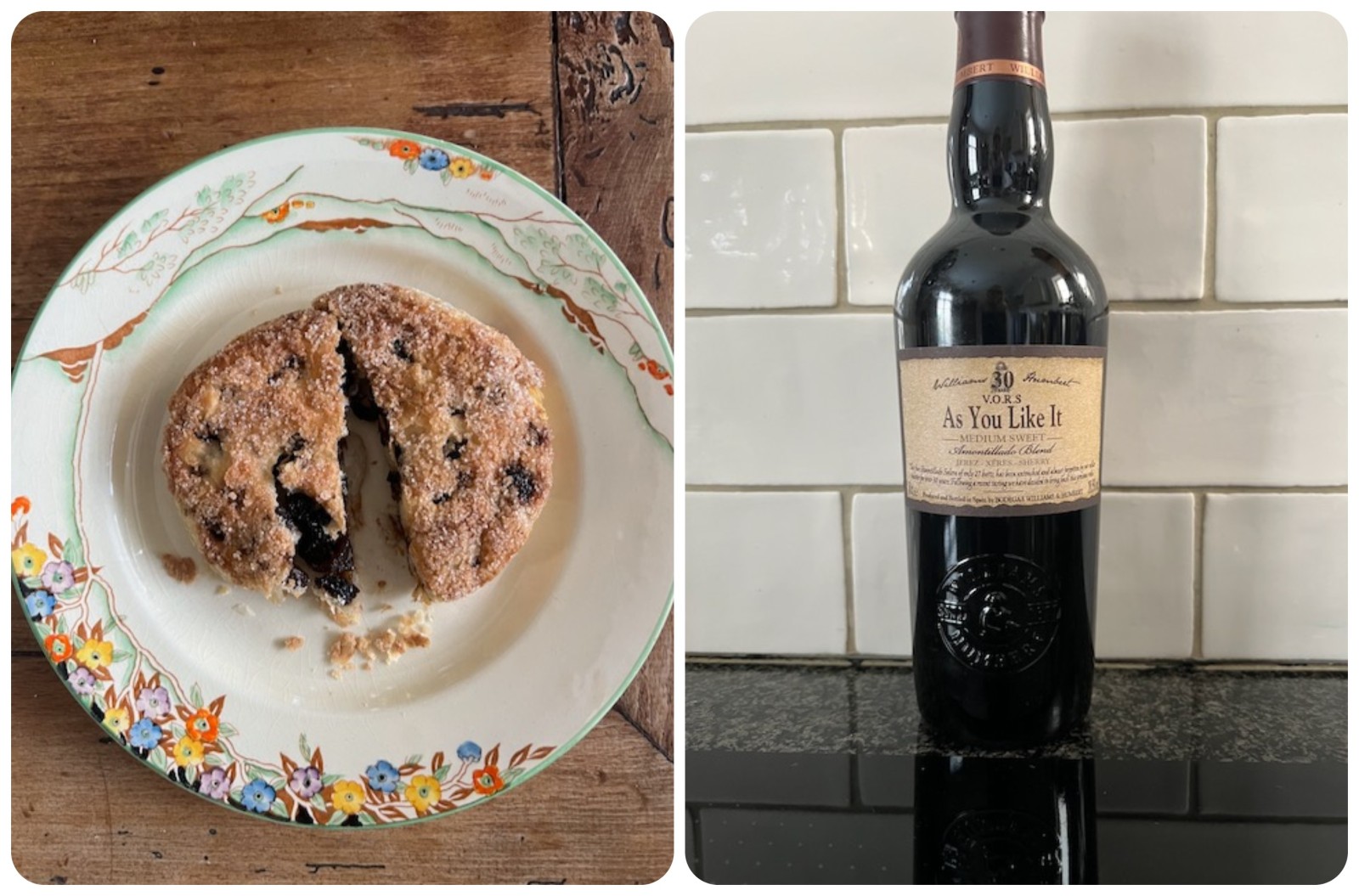 Eccles cakes and medium-sweet sherry