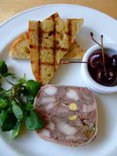 Game terrine and London dry gin