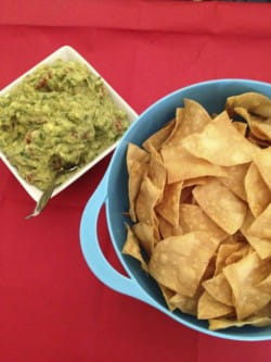 Guacamole, salsa and a citrussy pale ale