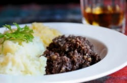 Strong ale and haggis