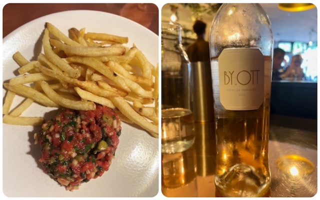 Steak tartare and Provence rosé