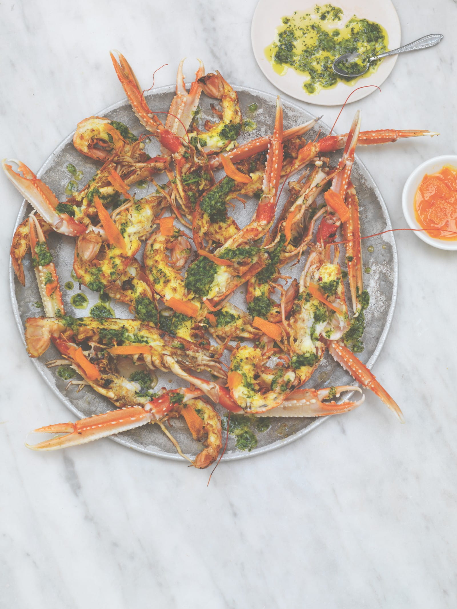 Grilled Langoustines with pickled turmeric and lasooni butter