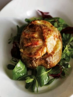 Lobster thermidor baked potatoes