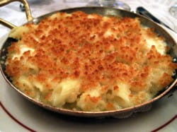 Macaroni cheese and Alsace Riesling