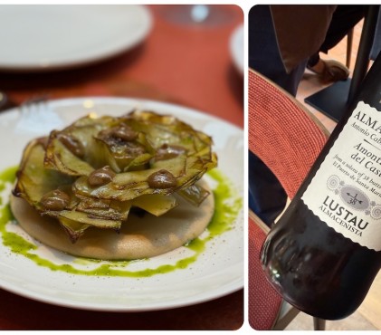 Grilled artichoke and dry amontillado sherry