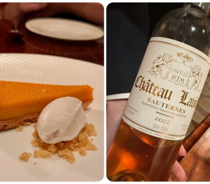 Mango tart with Sauternes