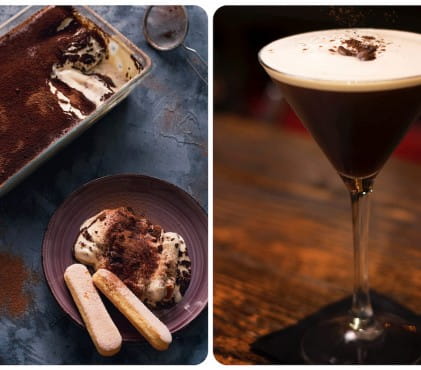 Tiramisu and espresso martini