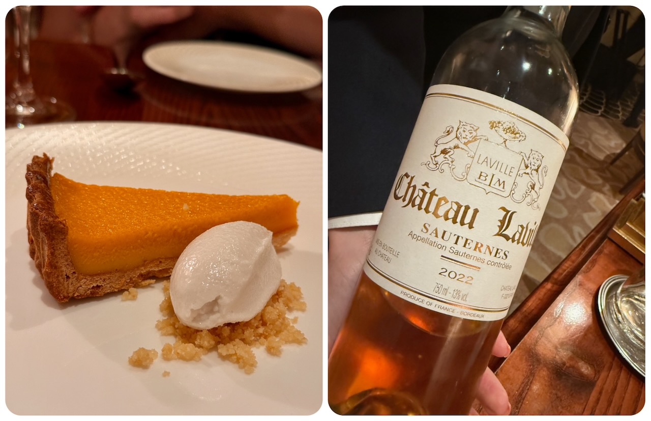 Mango tart with Sauternes
