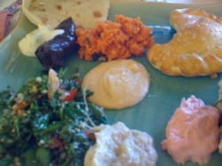 Lebanese mezze and Côtes de Provence rosé