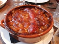 Catalan sausage and beans with southern French Syrah/Grenache