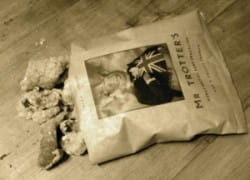 Pork scratchings and Nyetimber 2006