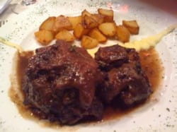 Oxtail cooked in Priorat with prunes matched with 2004 Vall Llach Priorat