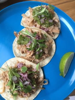 Tacos and tamarind agua fresca