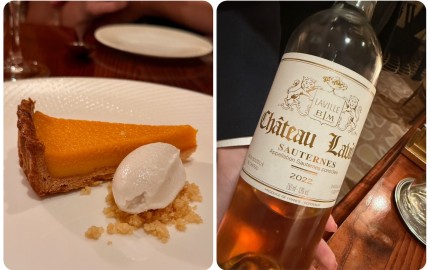 Mango tart with Sauternes