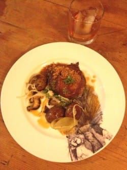 Slow roast pork belly with a ‘Gardener’s Old Fashioned’